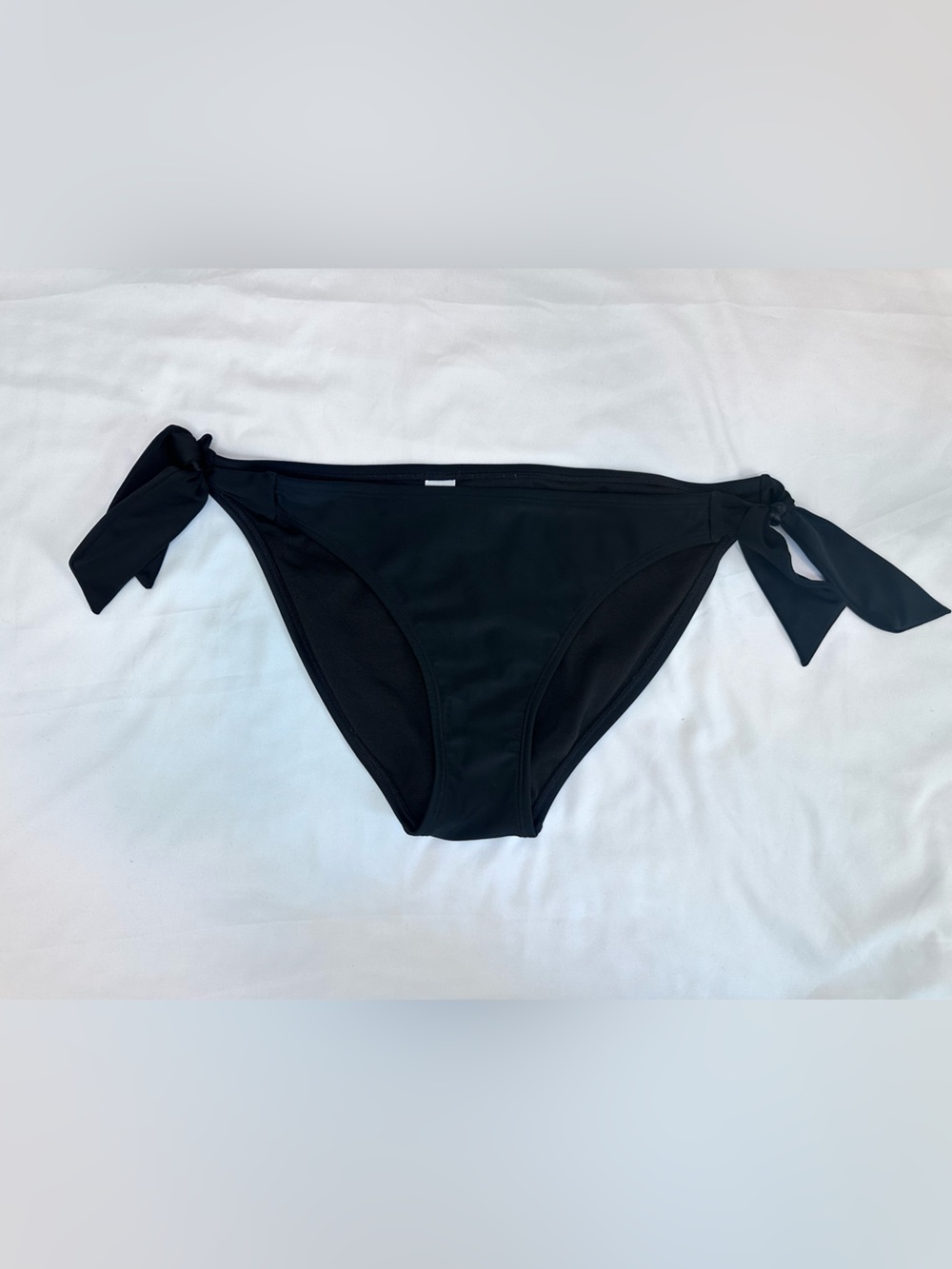 Athleta Black Tie Side Bikini Bottoms Women’s Small Adjustable Swim Low Rise